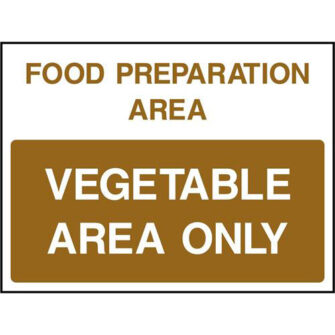 Food preparation area Vegetable only