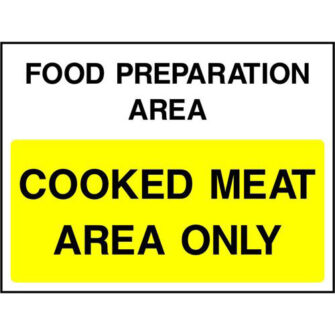 Food preparation area Cooked Meat only