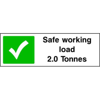 Safe working load 2.0 Tonnes