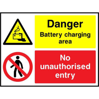 Danger Battery Charging area