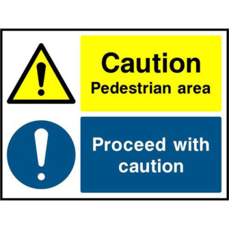 Caution Pedestrian area