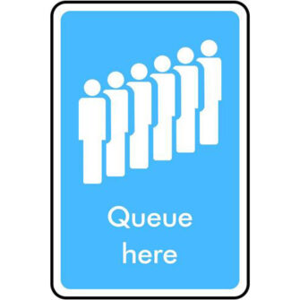 Queue here