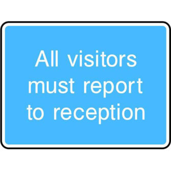 Visitors report to reception