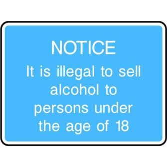 Alcohol under 18 notice