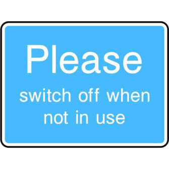 Please switch off when not in use