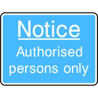 Notice Authorised persons only