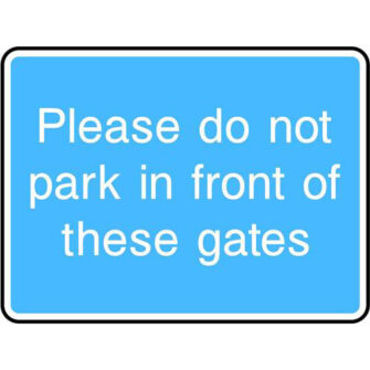 Please do not park in front of these gates