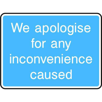 We apologise for any inconvenience caused