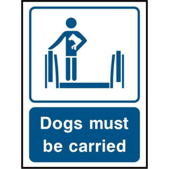 Dogs must be carried
