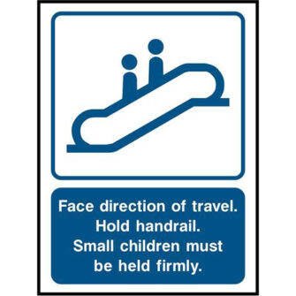 Face direction of travel.