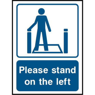 Please stand on the left