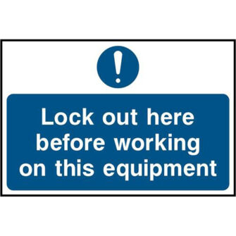 Lock out here before working on this equipment