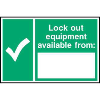 Lock out equipment available from