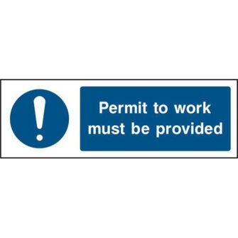 Permit to work must be provided