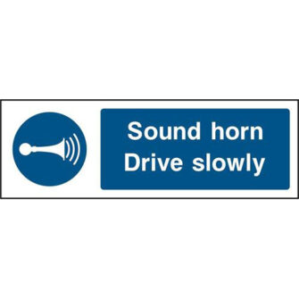 Sound horn Drive slowly