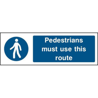 Pedestrains must use this route