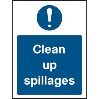 Clean up spillages
