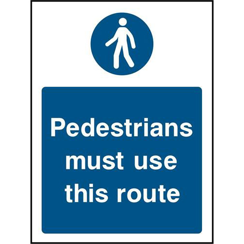 Pedestrains must use this route 1 Pedestrains must use this route