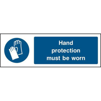 Hand protection must be worn