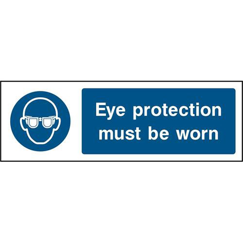 Eye protection must be worn 1 Eye protection must be worn