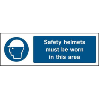 Safety helmets must be worn in this area