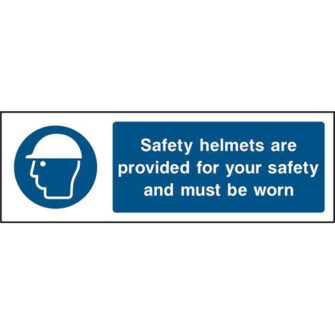 Safety helmets are provided for your safety and must be worn