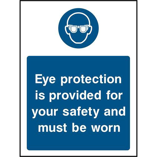 Eye protection is provided 1 Eye protection is provided