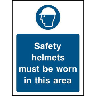 Safety helmets must be worn in this area