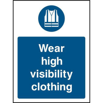 Wear high visibility clothing