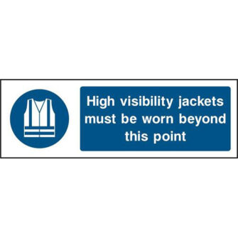 High visibility jackets must be worn
