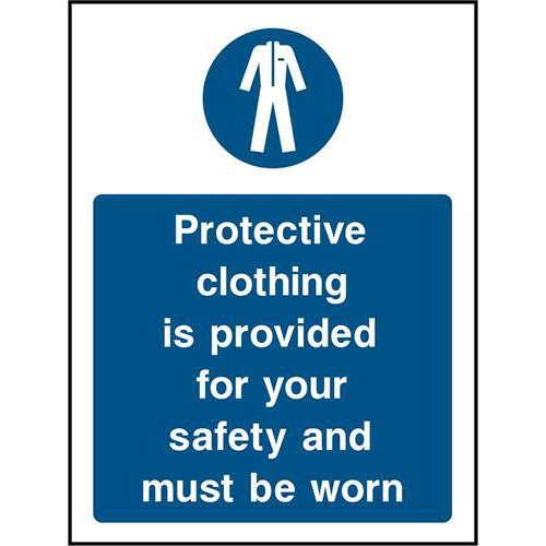 Protective clothing is provided for your safety and must be worn 1 Protective clothing is provided for your safety and must be worn
