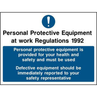 Personal protective equipment is provided for your safety