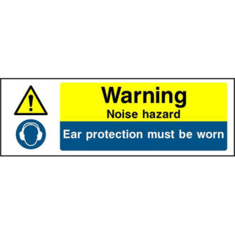 Warning Noise Hazard Ear protection must be worn