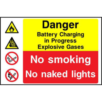 Danger Battery Charging in Progress