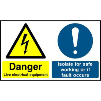 Danger Live electrical equipment
