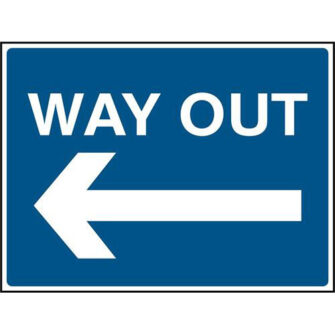 WAY OUT (left arrow)