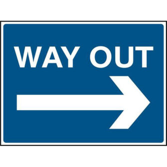 WAY OUT (right arrow)