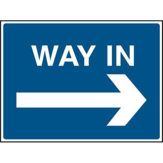 WAY IN (right arrow)