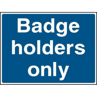 Badge holders only