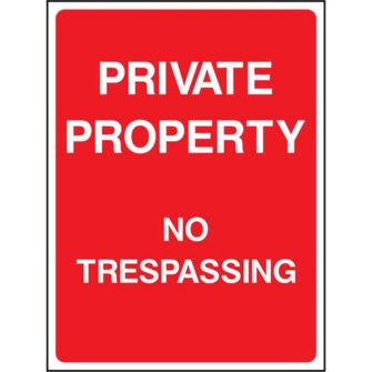 PRIVATE PROPERTY NO TRESPASSING