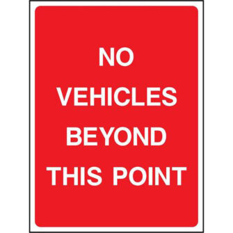 NO VEHICLES BEYOND THIS POINT
