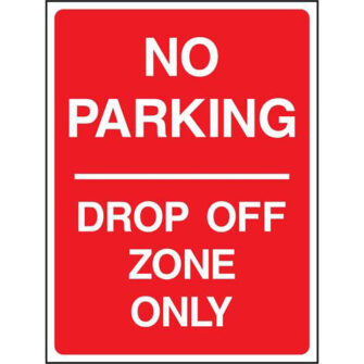 NO PARKING DROP OFF ZONE ONLY