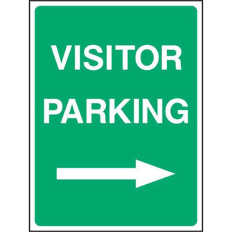 VISITOR PARKING (right arrow)