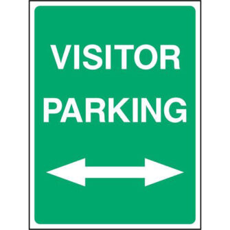 VISITOR PARKING (both ways arrow)