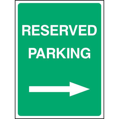 RESERVED PARKING (right arrow) 1 RESERVED PARKING (right arrow)