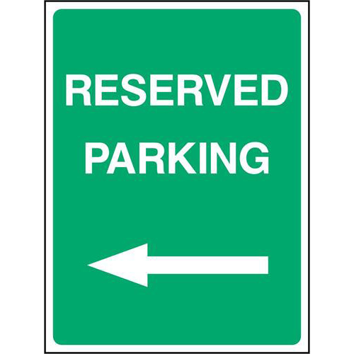 RESERVED PARKING (left arrow) 1 RESERVED PARKING (left arrow)