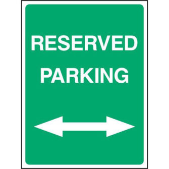 Reserved parking with arrow