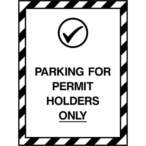 PARKING FOR PERMIT HOLDERS ONLY 1 PARKING FOR PERMIT HOLDERS ONLY