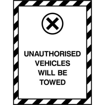 UNAUTHORISED VEHICLES WILL BE TOWED