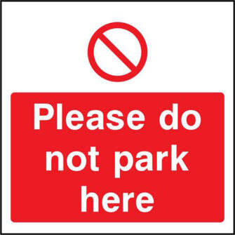 Please do not park here
